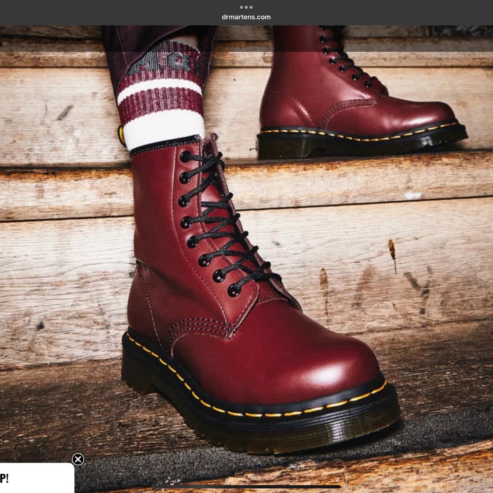 Dr. Martens Women's Deep Red Lace Up Boots